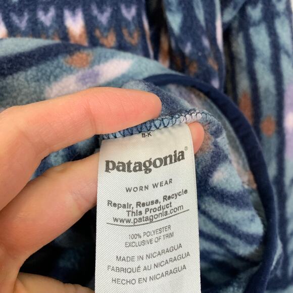 Patagonia Lightweight Synchilla Snap-T Pullover Fleece Jacket Kuta Klash Large - Picture 7 of 8